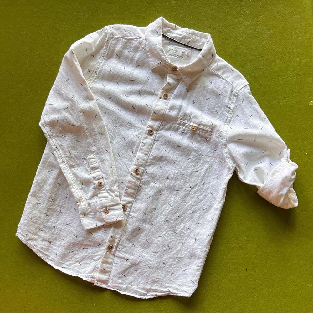 Zara Boys Collection Button Down Shirt kids size 8